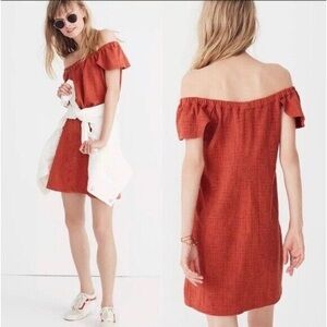 Madewell Textured Cotton Off-Shoulder Dress